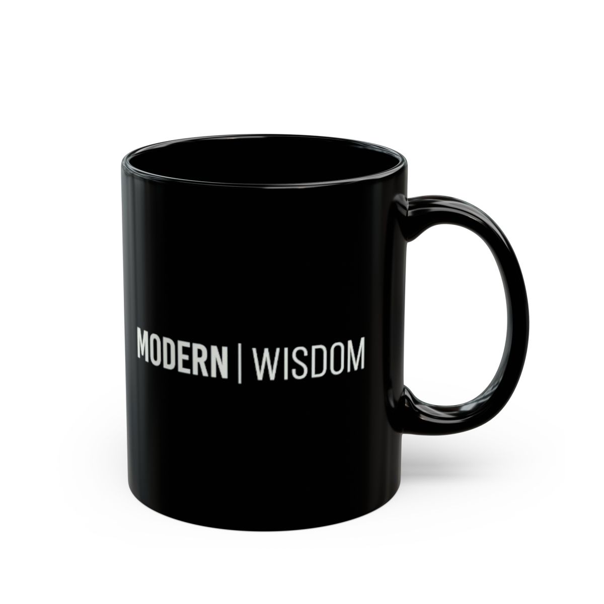 Modern Wisdom Black Mug