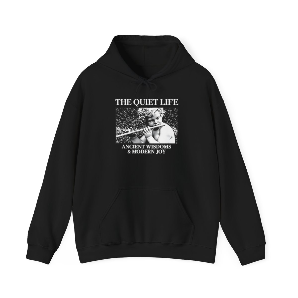 The Quiet Life hoodie | Ancient Wisdoms & Modern Joy graphic sweatshirt | Modern Wisdom Podcast Merch | Chris Williamson