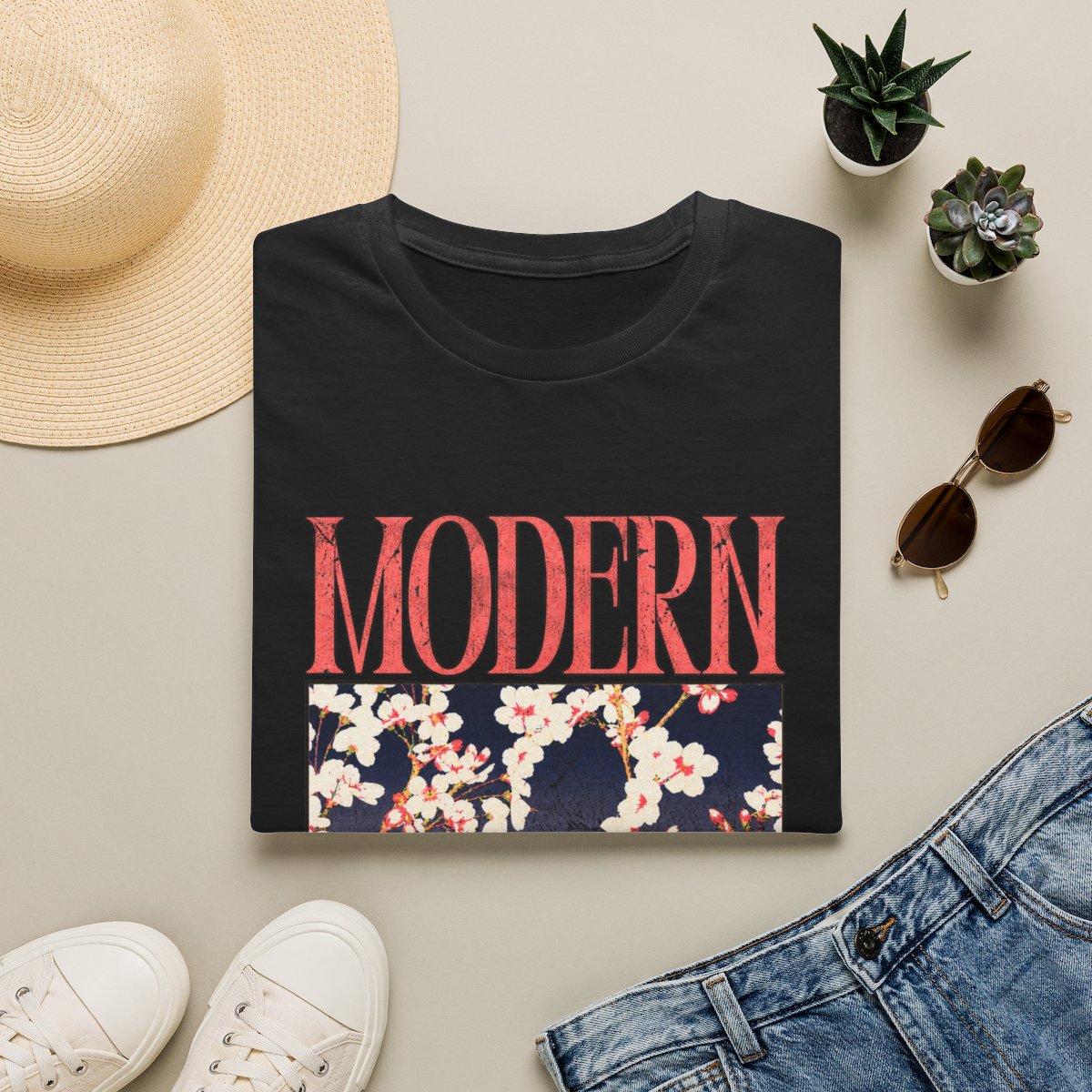 Modern Wisdom T-Shirt | Floral Block Text Graphic | Modern Wisdom Podcast Merch | Chris Williamson 